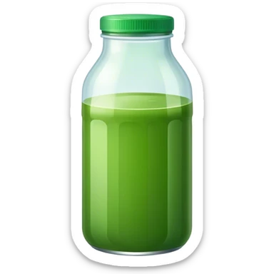 Bottled green juice sticker