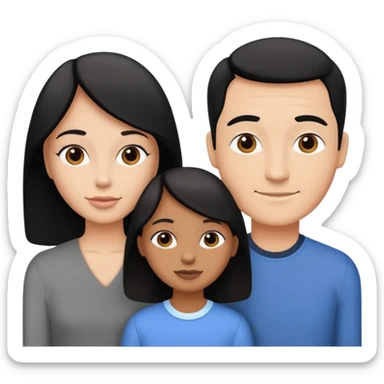 Family Triptych B&W sticker