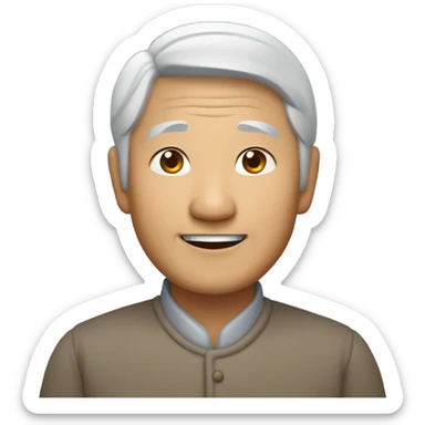 a lovely asian old man sticker