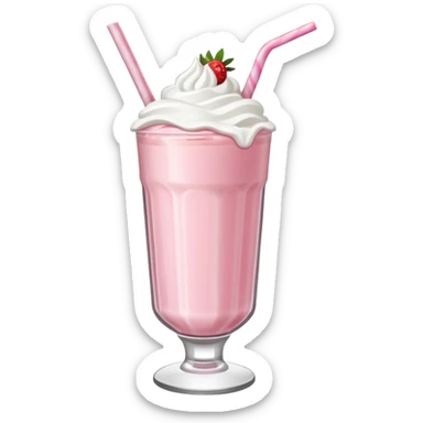 Strawberry milkshake with cream sticker