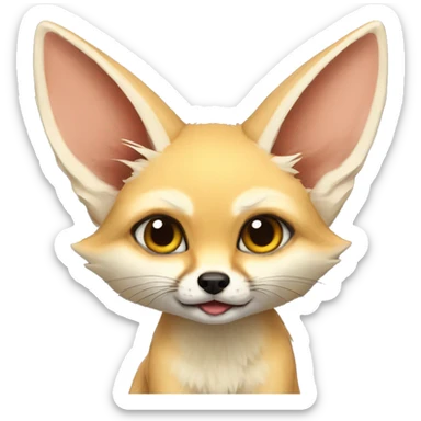 fennec fox that's hyper sticker