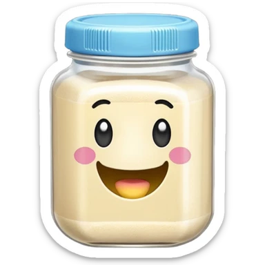 bote blanco de colágeno en polvo de vainilla sticker