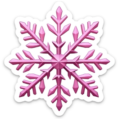 pink snowflake sticker