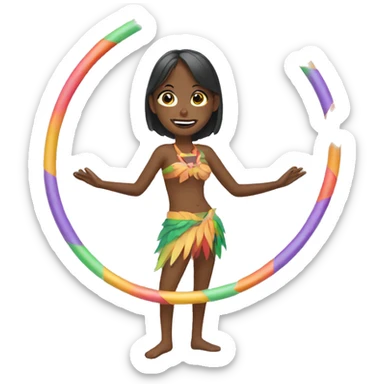 Hula hoop sticker