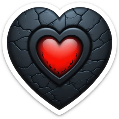goth themed heart with a dark moonlit window sticker