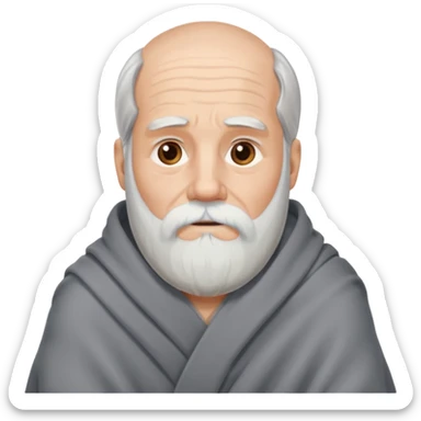 Older Man with beard wrapped in blanket sticker