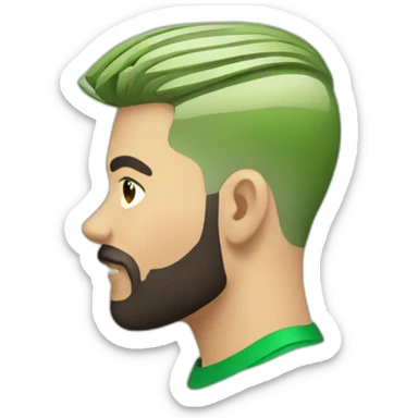 trimmer barber hair green sticker