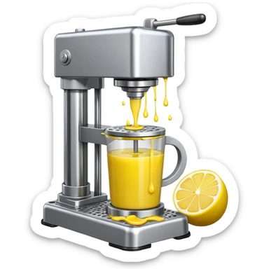 mac os icon hydraulic press machine lemon sticker