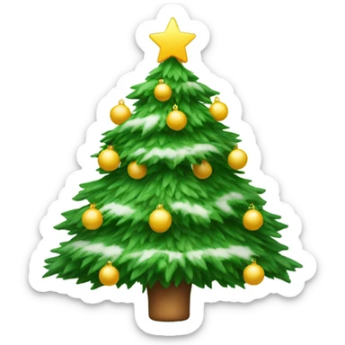 Christmas tree wishing merry Christmas sticker