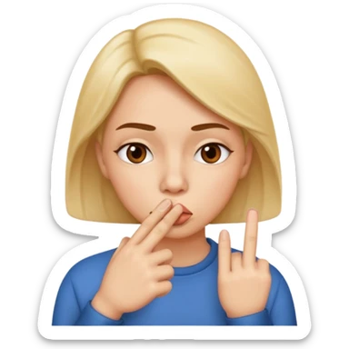 add-a-finger-in-front-of-the-pursed-lips-to-clearly-show-the-shushing-gesture sticker