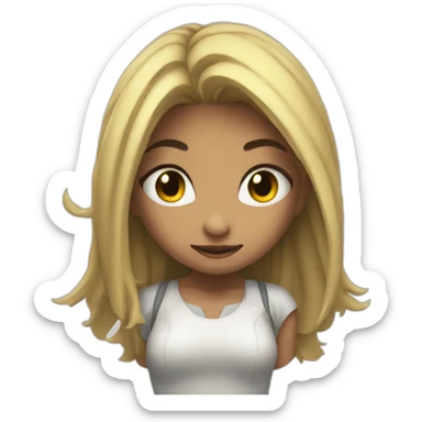 Not Cosplay girl bending over sticker