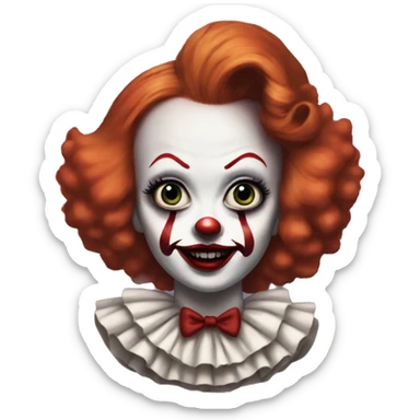 pennywise the clowns girlfriend with pretty makeup sticker