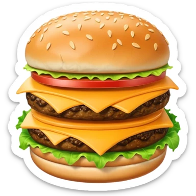 cheeseburger without tomato sticker