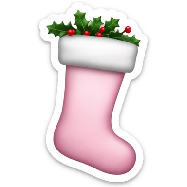  light pink Christmas stocking sticker