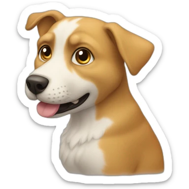 Un chat qui embrasse un chien sticker