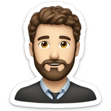 30 year old English teacher man bearded brown hair from Spain sticker