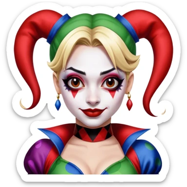 Harley Quinn Jester Suit sticker