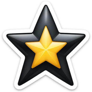 Half black star emoji sticker