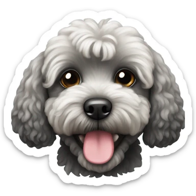 black maltipoo dog sticker