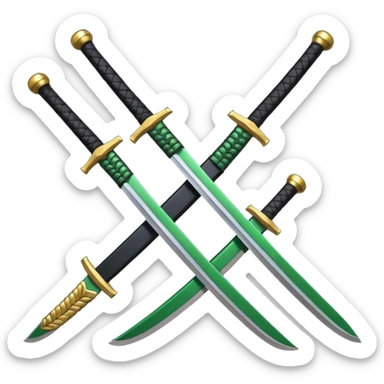 Las tres katanas de roronoa zoro sticker