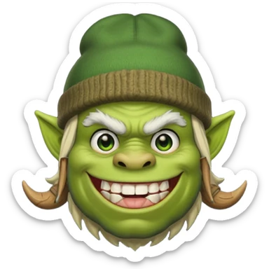 ork with beenie sticker