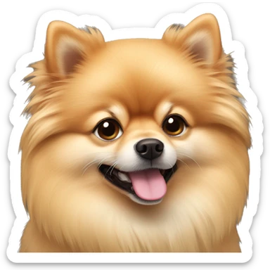Beige Pomeranian  sticker