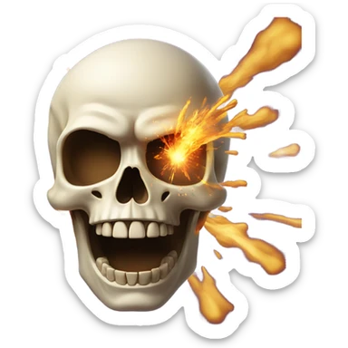 Skull mindblown sticker