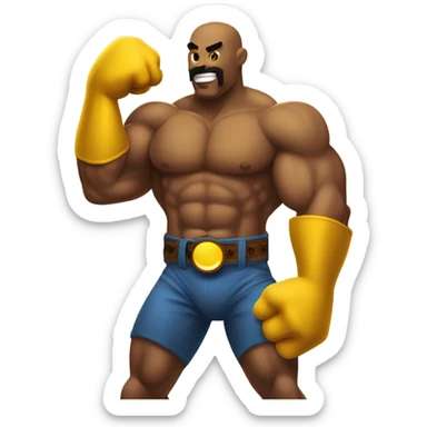 Pac-Man super jacked sticker