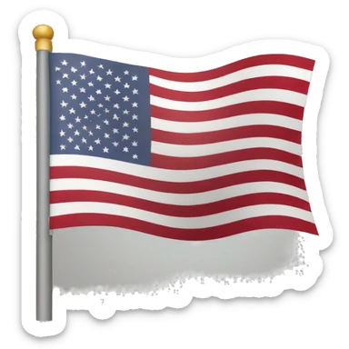 plain american flag, not waving sticker