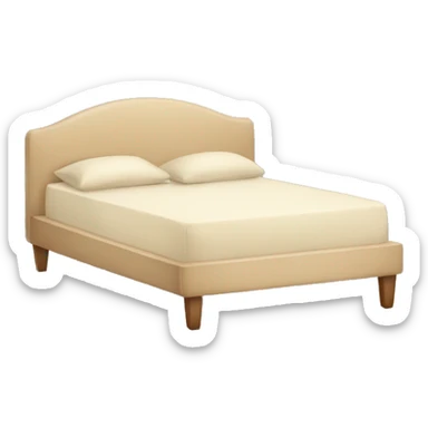 Comfy beige bed sticker