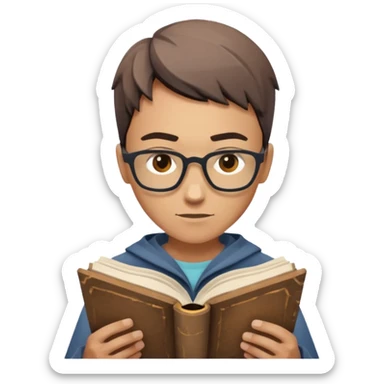 jobs book seeker low poly sticker