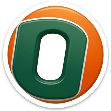 Miami Hurricanes logo just the ‘U’ clipped with no background sticker