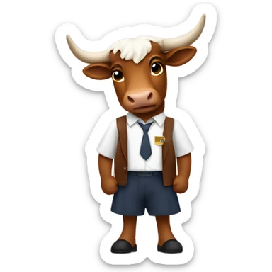 Bevo in school uniform sticker