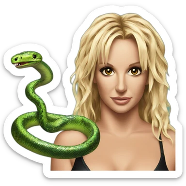 britney Spears with snake sticker