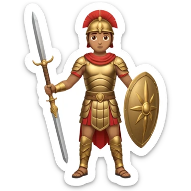 soldado cartaginés en cuerpo entero sticker