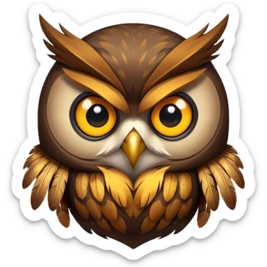 A ninja owl sticker