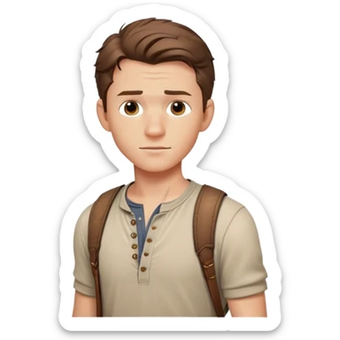 Tom holland in uncharted sticker