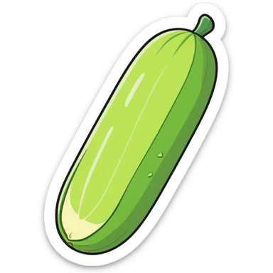 Cucumber on vacation  sticker