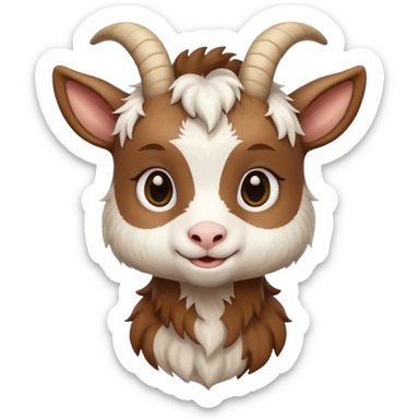 baby goat haft body sticker