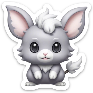 Minccino-Espurr-Cinccino-creature-hybrid sticker