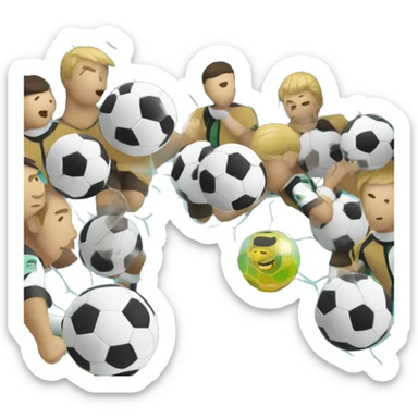 Soccer game next to an ocean sticker