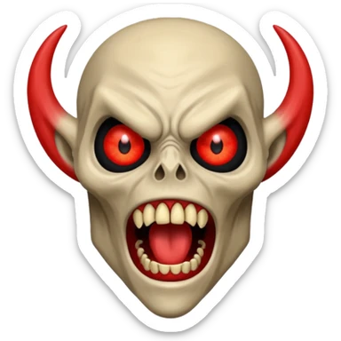 Molag Bal scream, empty background sticker