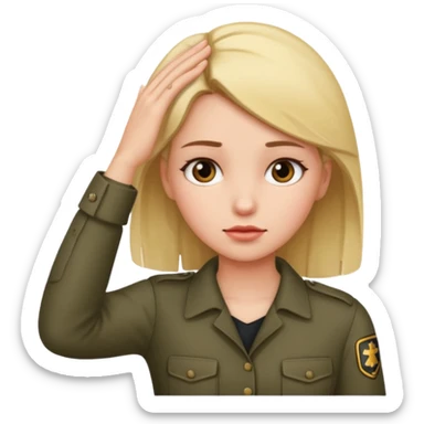 Girl holding a gun hand to head not real gun sticker