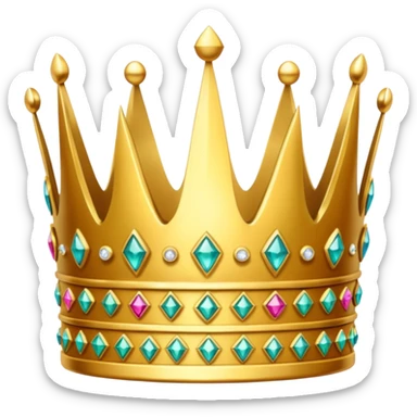 crown in gold sticker
