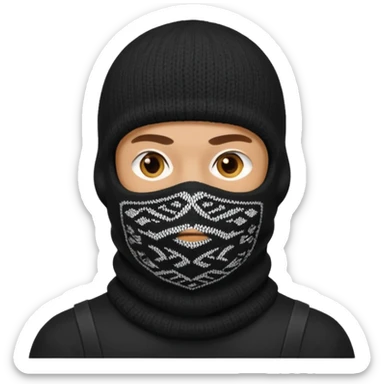 Hombre con pasamontañas sticker