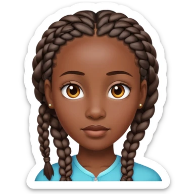 Black woman with braids thats has big forehead sticker