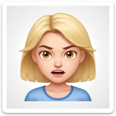 gril ,happy engry sticker