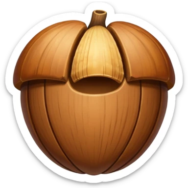 Half quite el half acorn sticker