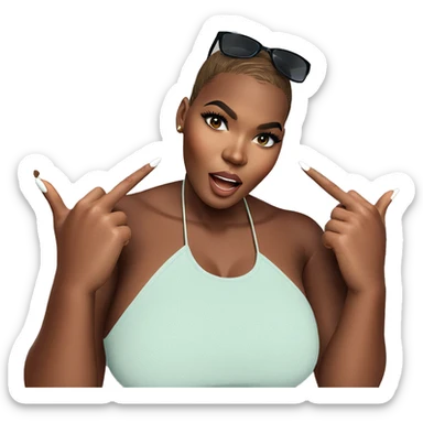 confident girl showing attitude sticker