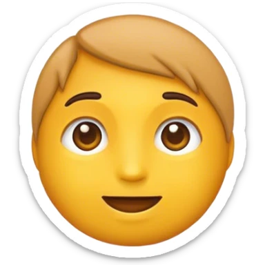 Side profile yellow emoji looking at me sticker